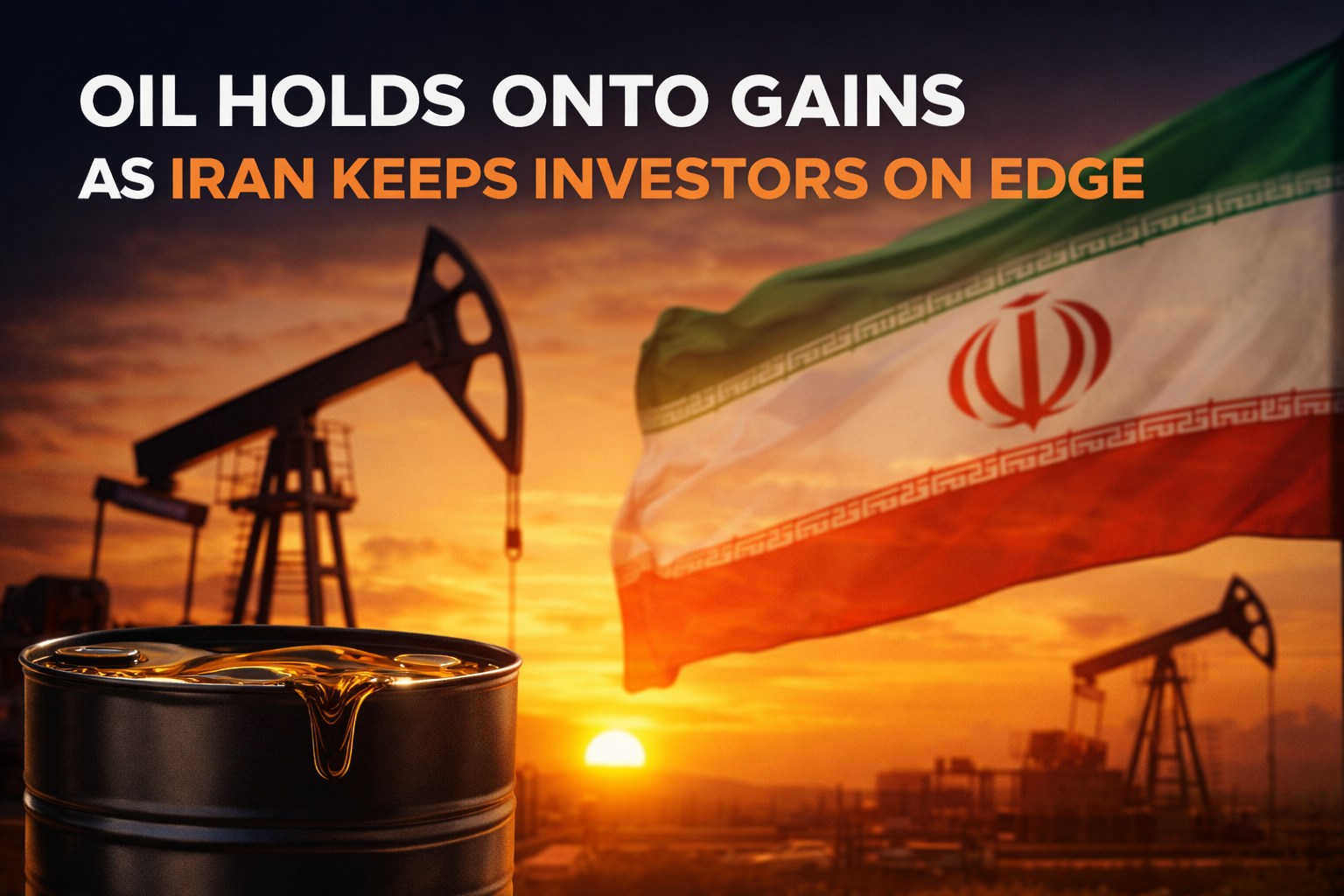 Oil holds onto gains as Iran keeps investors on edge
