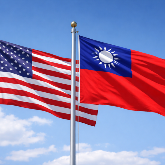 US and Taiwan Flags
